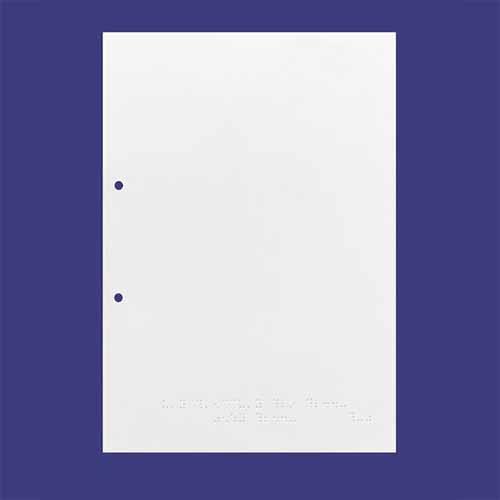 Carta braille fogli singoli 135G 50 fogli A4 preforati