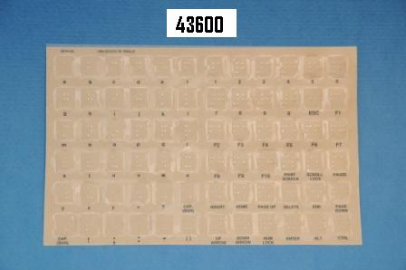 Etichette adesive braille per tastiera